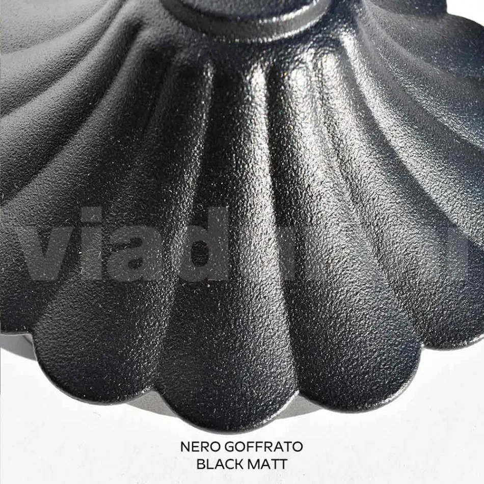 Lámpara de techo en acrílico y aluminio negro Made in Italy - Trovanero Viadurini