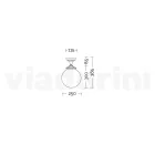 Lámpara de techo en acrílico opalino y estructura de aluminio blanco - Trovabianco Viadurini