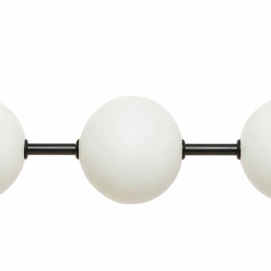 Lámpara de suspensión 3 luces en latón y vidrio 2 acabados - Alma de Il Fanale Viadurini