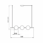 Lámpara de suspensión 3 luces en latón y vidrio 2 acabados - Alma de Il Fanale Viadurini