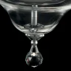 Lámpara de techo 3 luces vidrio y cristal Ivy, fabricado en Italia Viadurini