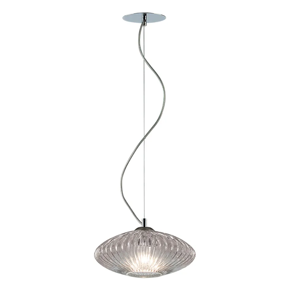 Lámpara de suspensión hecha a mano de vidrio soplado en Venecia - Dafne Viadurini