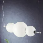 Lámpara de suspensión artesanal en vidrio veneciano estratificado - Jupiter Viadurini