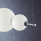 Lámpara de suspensión artesanal en vidrio veneciano estratificado - Jupiter Viadurini