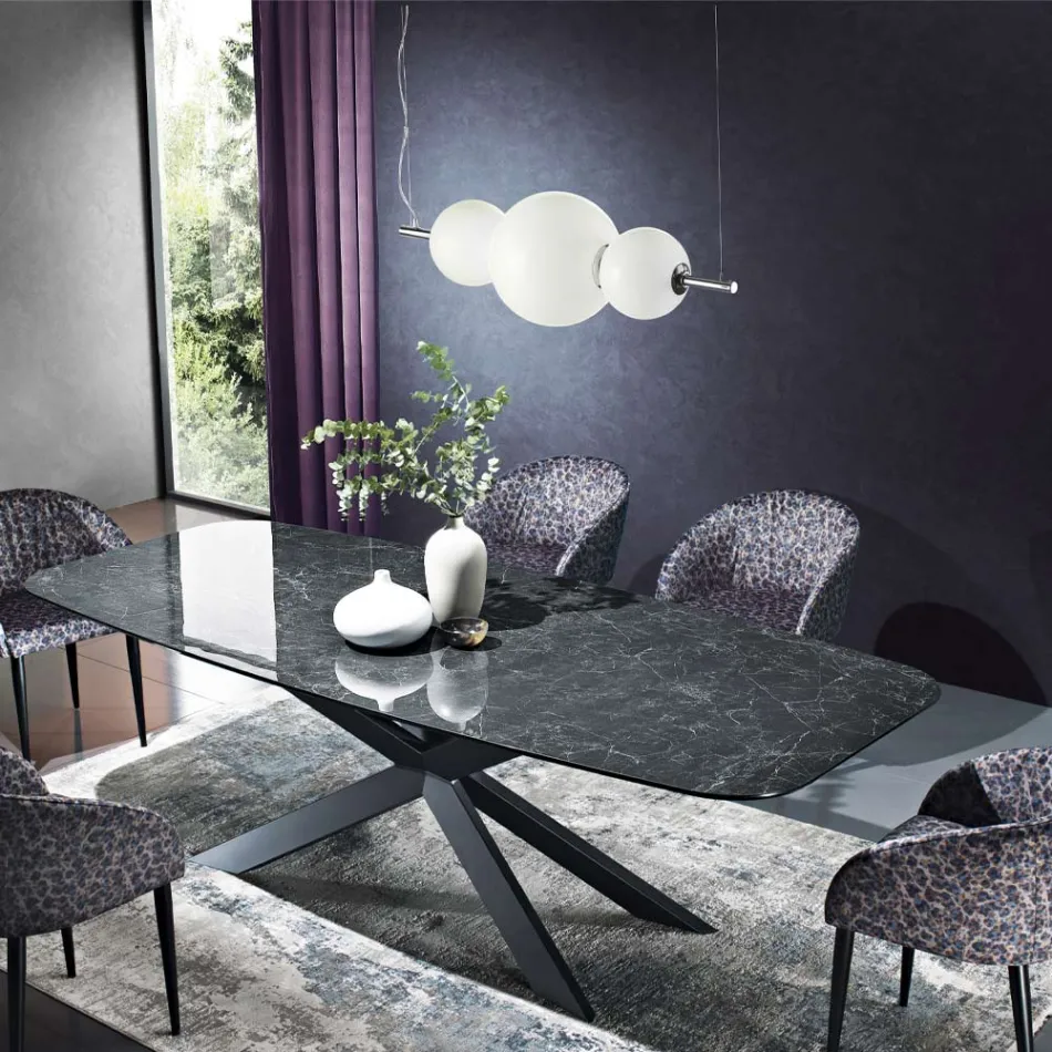 Lámpara de suspensión artesanal en vidrio veneciano estratificado - Jupiter Viadurini