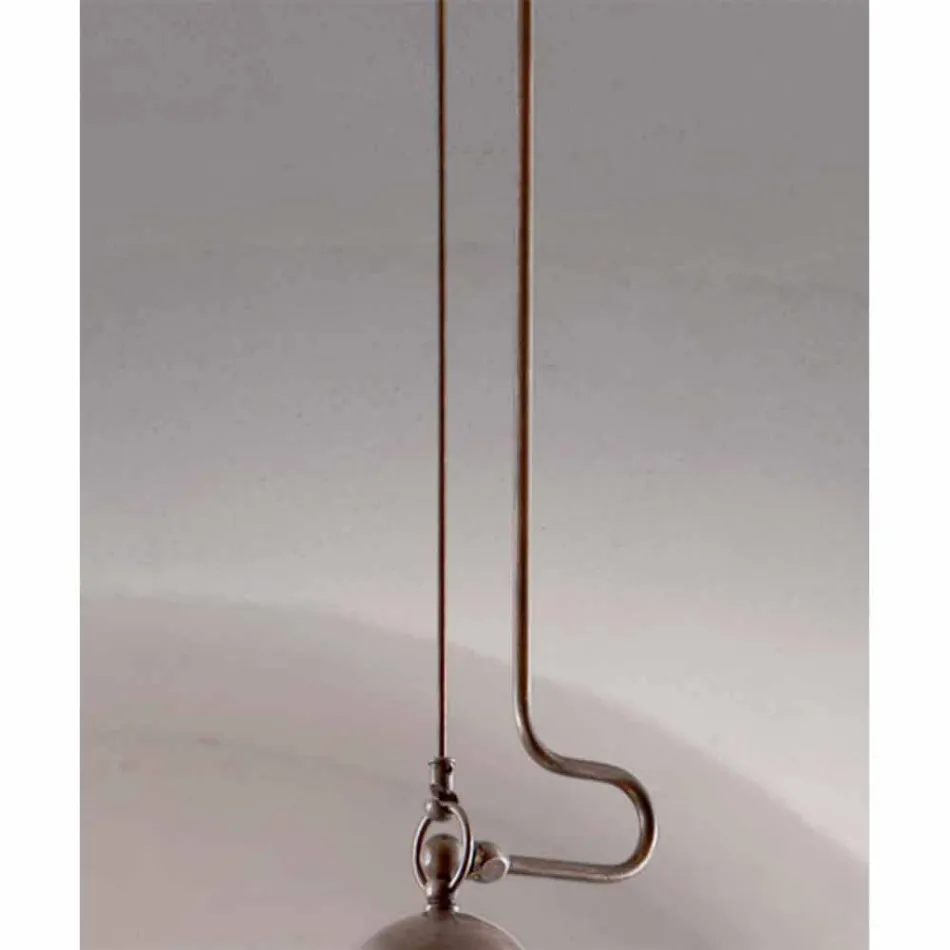 Colgante de latón Impermeabilización lámpara y vidrio blanco Viadurini