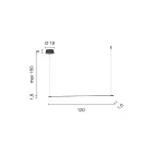 Lámpara colgante con luz LED y cables de longitud regulable - Naranja Viadurini