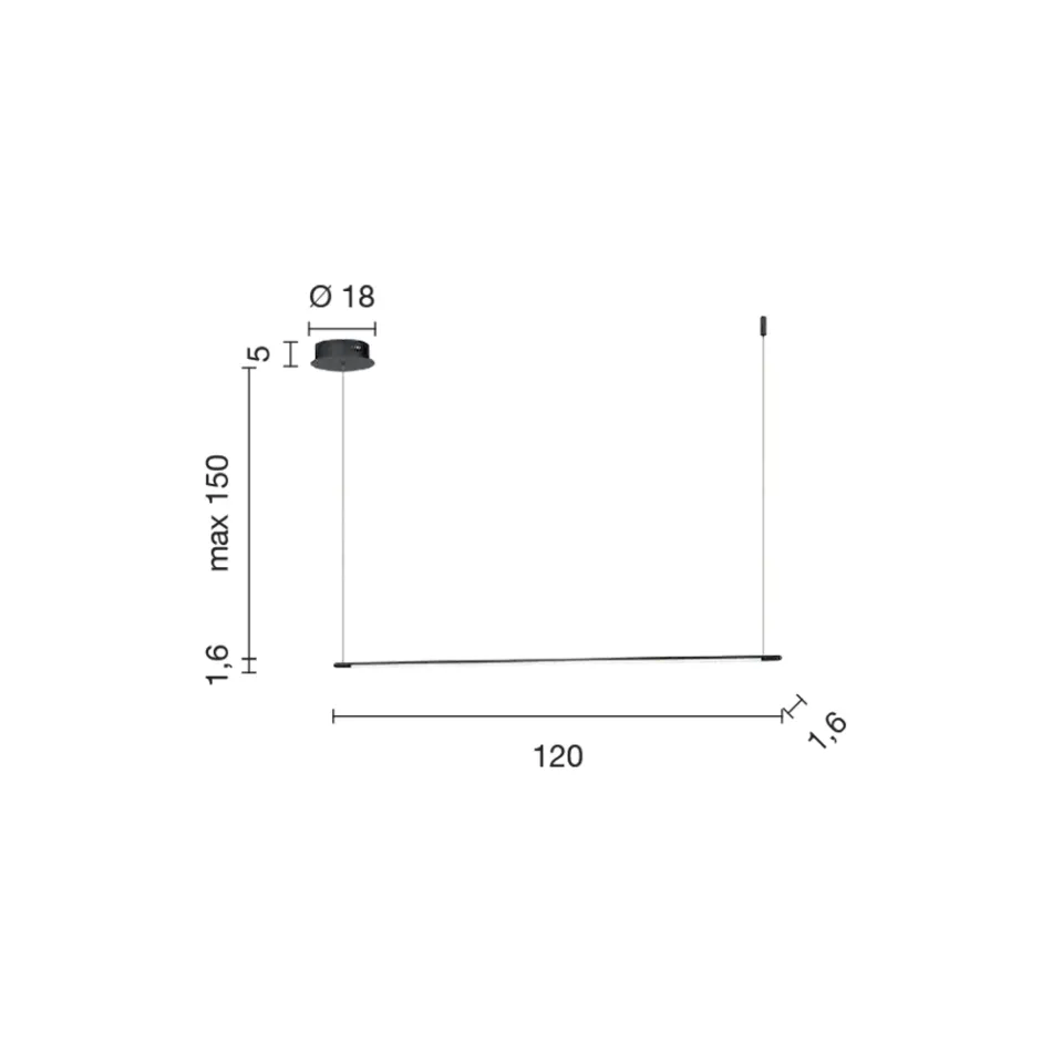 Lámpara colgante con luz LED y cables de longitud regulable - Naranja Viadurini