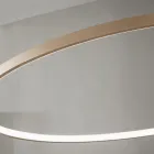 Lámpara Colgante con Luz LED Redonda Horizontal en Metal - Mulberry Viadurini