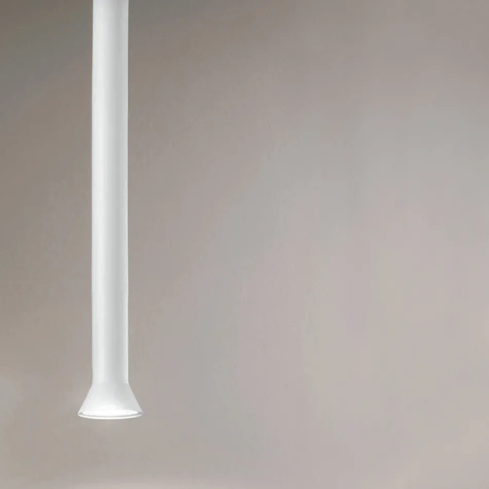 Lámpara de Suspensión con Estructura Metálica y Cables Regulables - Abedul Viadurini