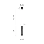 Lámpara de Suspensión con Estructura Metálica y Cables Regulables - Abedul Viadurini