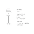 Lámpara de suspensión con pantalla de poliéster Made in Italy - Toscot Junction Viadurini