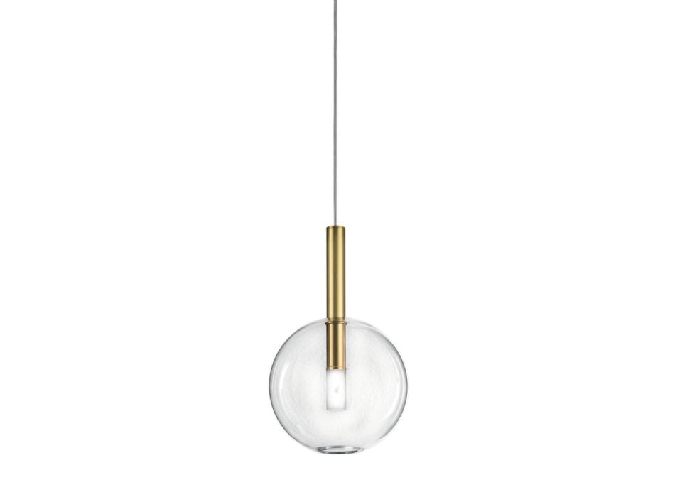 Lámpara de suspensión con vidrio de varias formas Made in Italy - Sintonia Viadurini