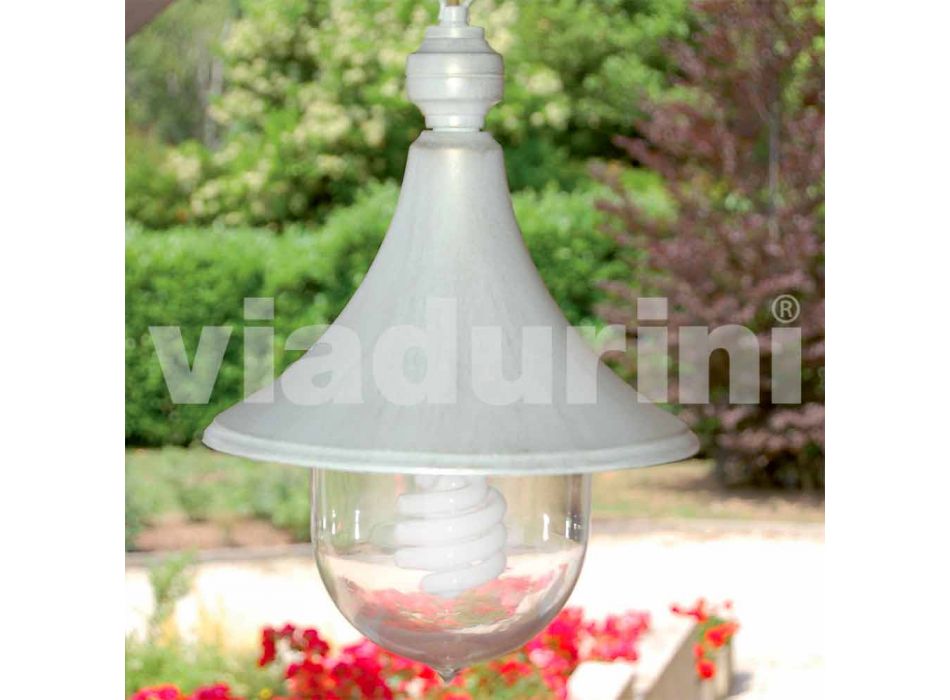 Lámpara de suspensión de aluminio blanco fabricada en Italia, Anusca. Viadurini