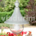 Lámpara colgante de exterior fabricada en aluminio blanco, fabricado en Italia, Anusca