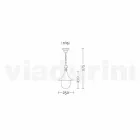 Lámpara de suspensión de aluminio blanco fabricada en Italia, Anusca. Viadurini