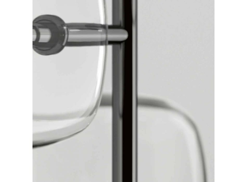 Lámpara de suspensión de diseño en metal brillante Made in Italy - Donatina Viadurini