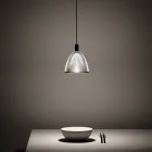 Lámpara colgante de diseño en vidrio veneciano Made in Italy - Zafiro Viadurini