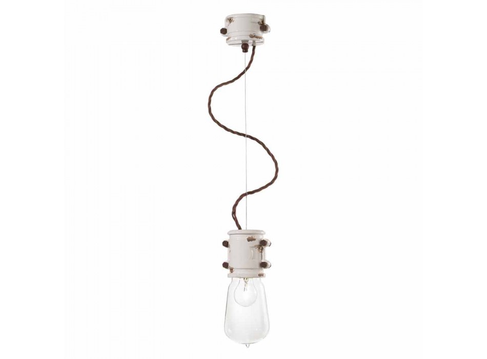 Lámpara colgante hecho a mano diseño urbano Edith Ferroluce Viadurini