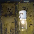 Lámpara colgante de diseño urbano artesanal Edith Ferroluce Viadurini