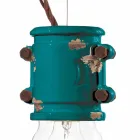 Lámpara colgante hecho a mano diseño urbano Edith Ferroluce Viadurini