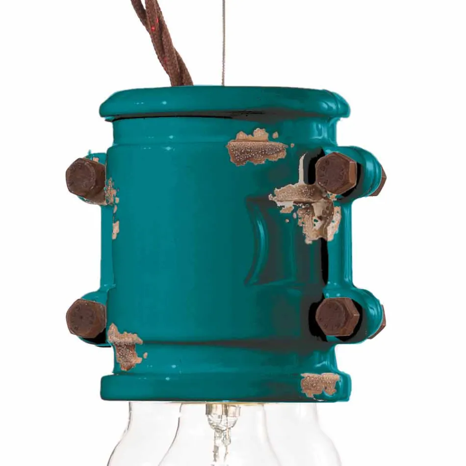 Lámpara colgante hecho a mano diseño urbano Edith Ferroluce Viadurini