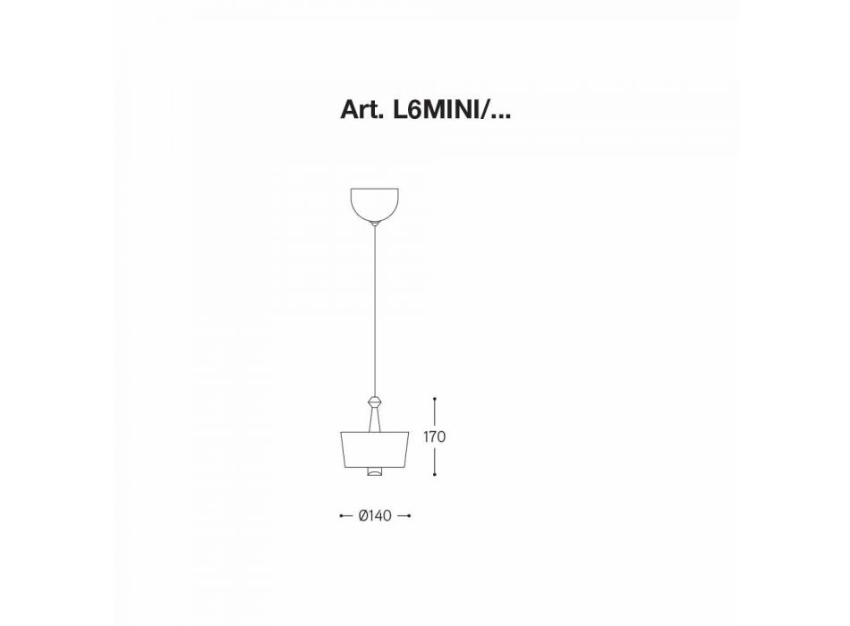 Lámpara de suspensión du Design en cerámica - L6 Glitter Aldo Bernardi Viadurini