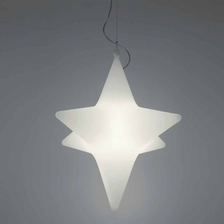 Lámpara de suspensión LED para interiores en forma de estrella Design by Slide - Sirio Viadurini