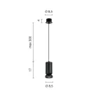 Lámpara de suspensión en aluminio con recubrimiento de polvo y cable ajustable - Buxus Viadurini