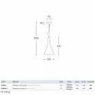 Lámpara colgante en Embudo concreto Aldo Bernardi Viadurini