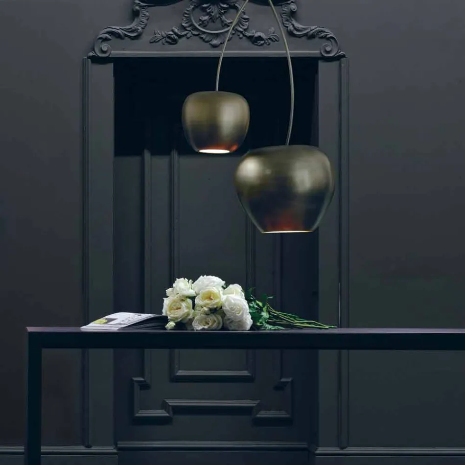 Lámpara de suspensión de cerámica en forma de cereza Made in Italy - Cerezo Viadurini