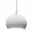 Lámpara de suspensión de diseño de cerámica blanca brillante en 4 formas - Oasis Viadurini