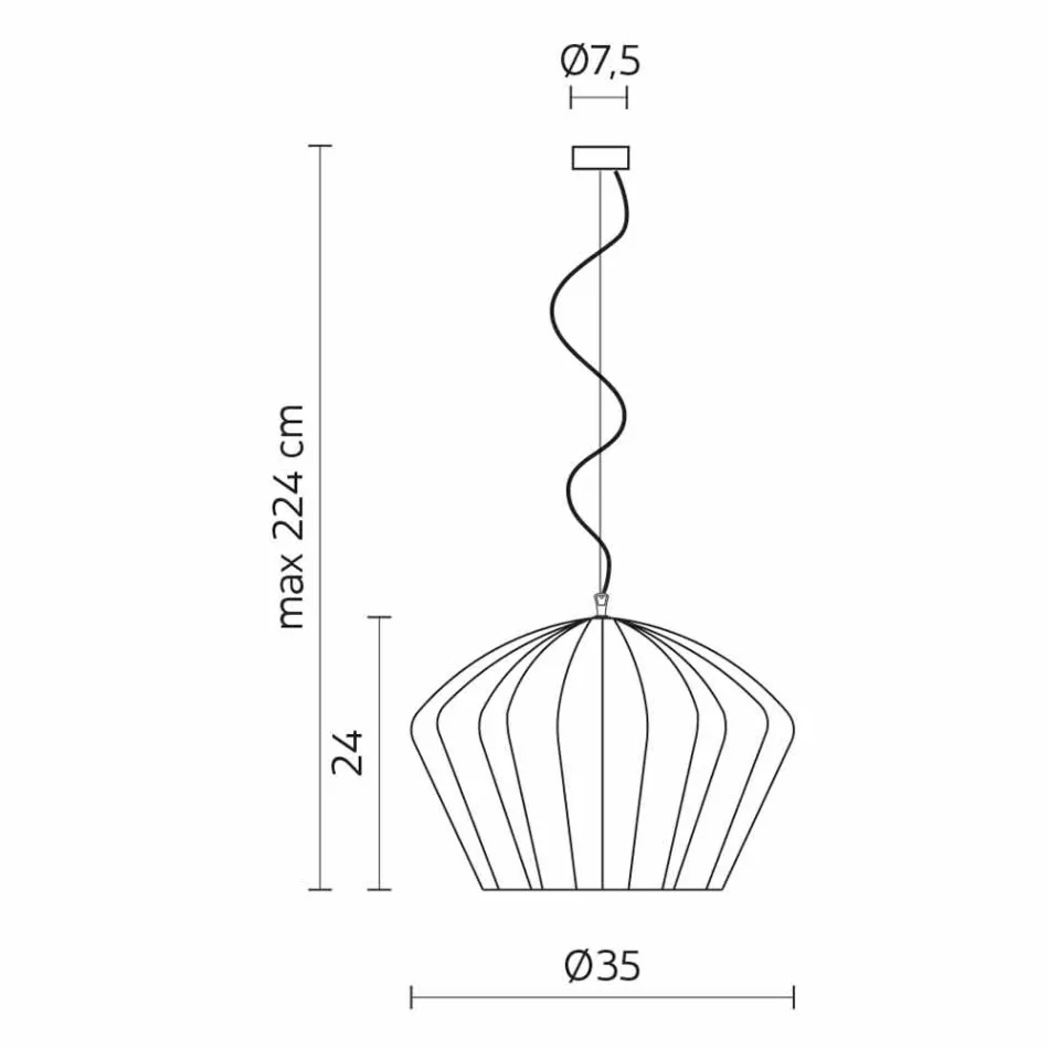 Lámpara de suspensión de diseño de cerámica blanca brillante en 4 formas - Oasis Viadurini