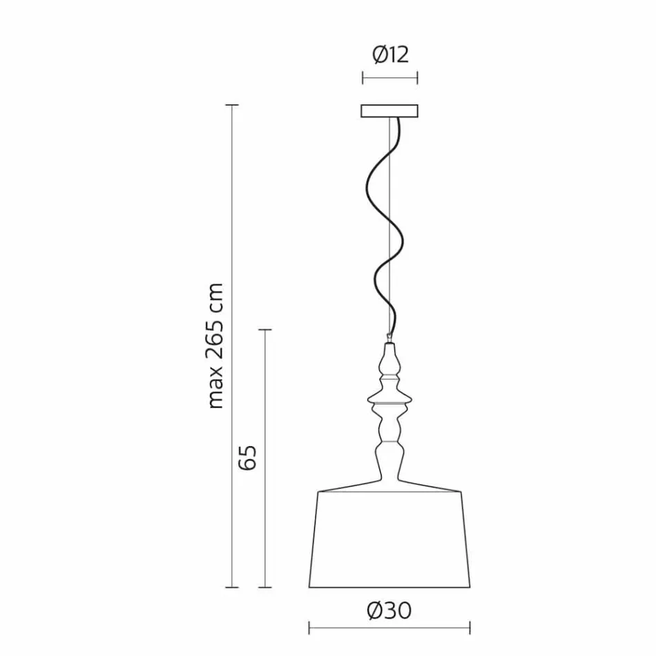Lámpara de suspensión en cerámica blanca. Pantalla en Lino Diseño Corto - Cadabra Viadurini