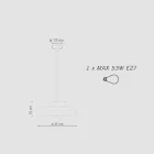 Lámpara de suspensión en cerámica bicolor Made in Italy - Corcovado Viadurini