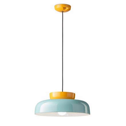 Lámpara de suspensión en cerámica bicolor Made in Italy - Corcovado Viadurini