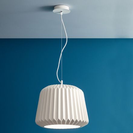 Lámpara de suspensión de cerámica coloreada de diseño moderno - Acordeón Viadurini