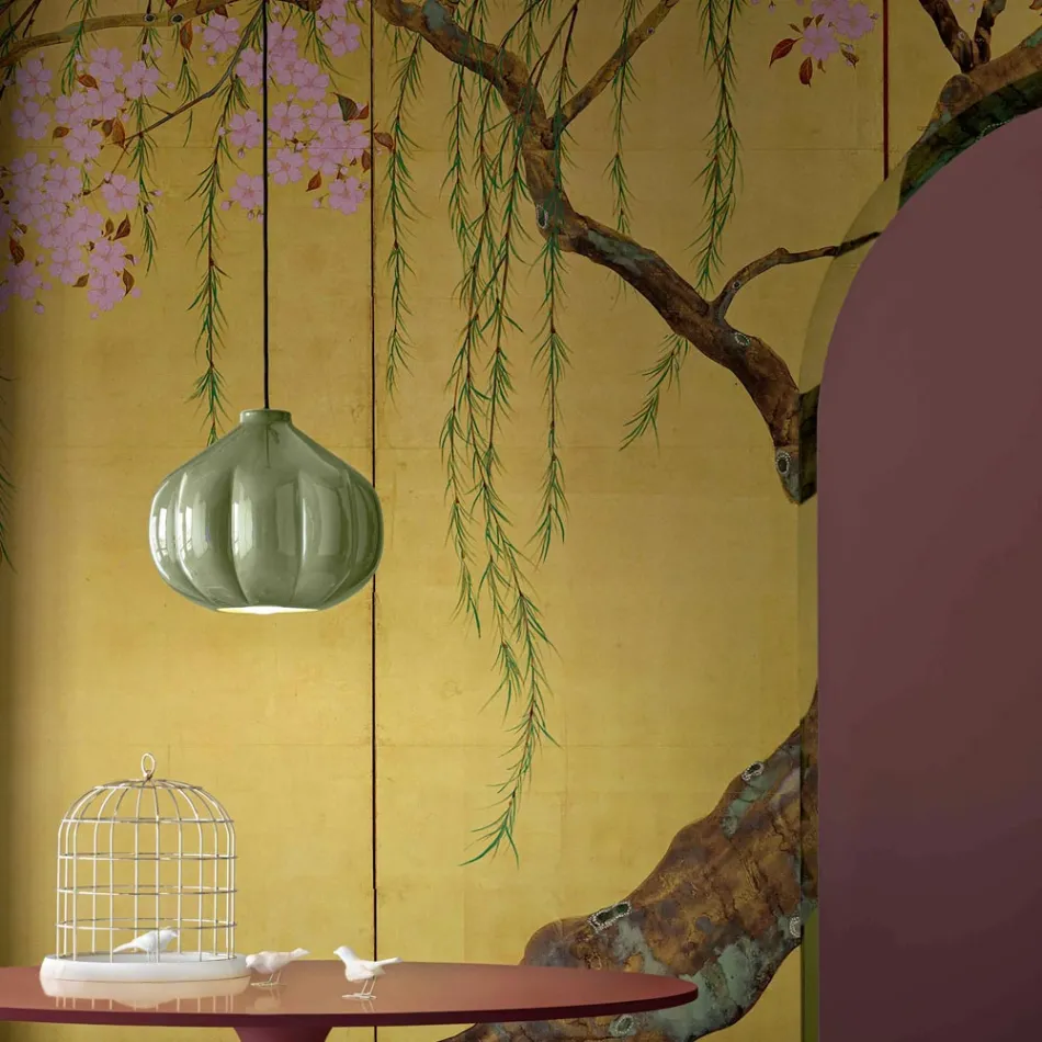 Lámpara colgante de cerámica de 2 acabados Made in Italy - Afoxe Viadurini