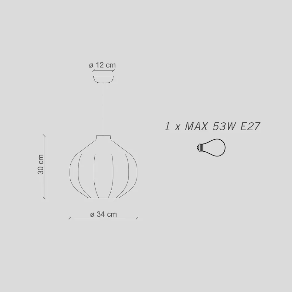 Lámpara colgante de cerámica de 2 acabados Made in Italy - Afoxe Viadurini