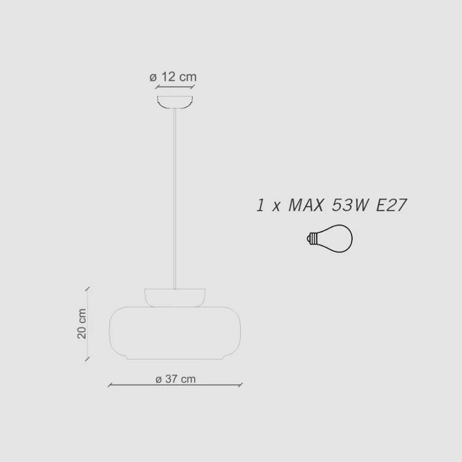 Lámpara Colgante de Cerámica de Diferentes Acabados Made in Italy - Corcovado Viadurini