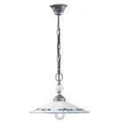 Lámpara colgante artesanal de cerámica y hierro vintage - Asti Viadurini