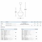La lámpara colgante de esmalte de cerámica 3 Aldo Bernardi Viadurini