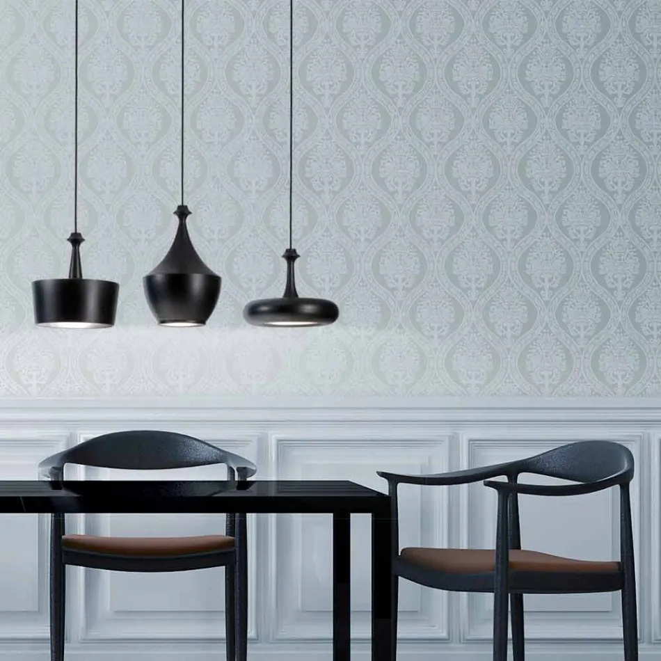 La lámpara colgante de esmalte de cerámica 4 Aldo Bernardi Viadurini