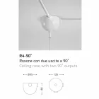 La lámpara colgante de esmalte de cerámica, subió a dos salidas a 90 ° Viadurini