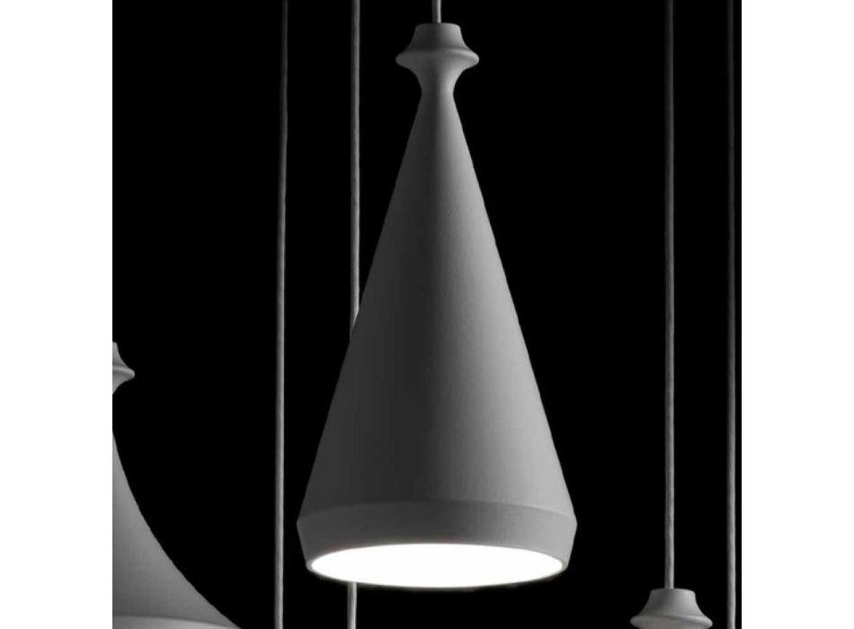 Lámpara colgante del esmalte de cerámica 2 LED o Standard Viadurini