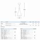 Lámpara colgante del esmalte de cerámica 2 LED o Standard Viadurini