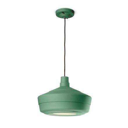 Lámpara de suspensión en cerámica verde o barro Made in Italy - Churuata Viadurini