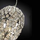 cristal de la lámpara colgante y en forma de huevo del huevo de acero Viadurini