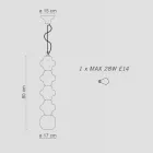 Lámpara de suspensión en diferentes colores Made in Italy - Copacabana Viadurini