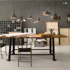 Lámpara antigua campana de hierro suspensión Virginia Il Fanale Viadurini